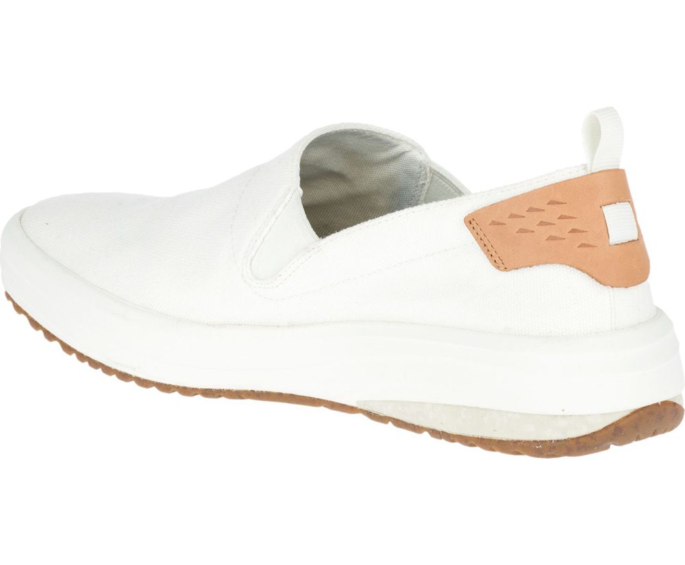Slip On Homem - Merrell Gridway Moc Lona - Branco - ORK659487
